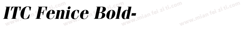ITC Fenice Bold字体转换